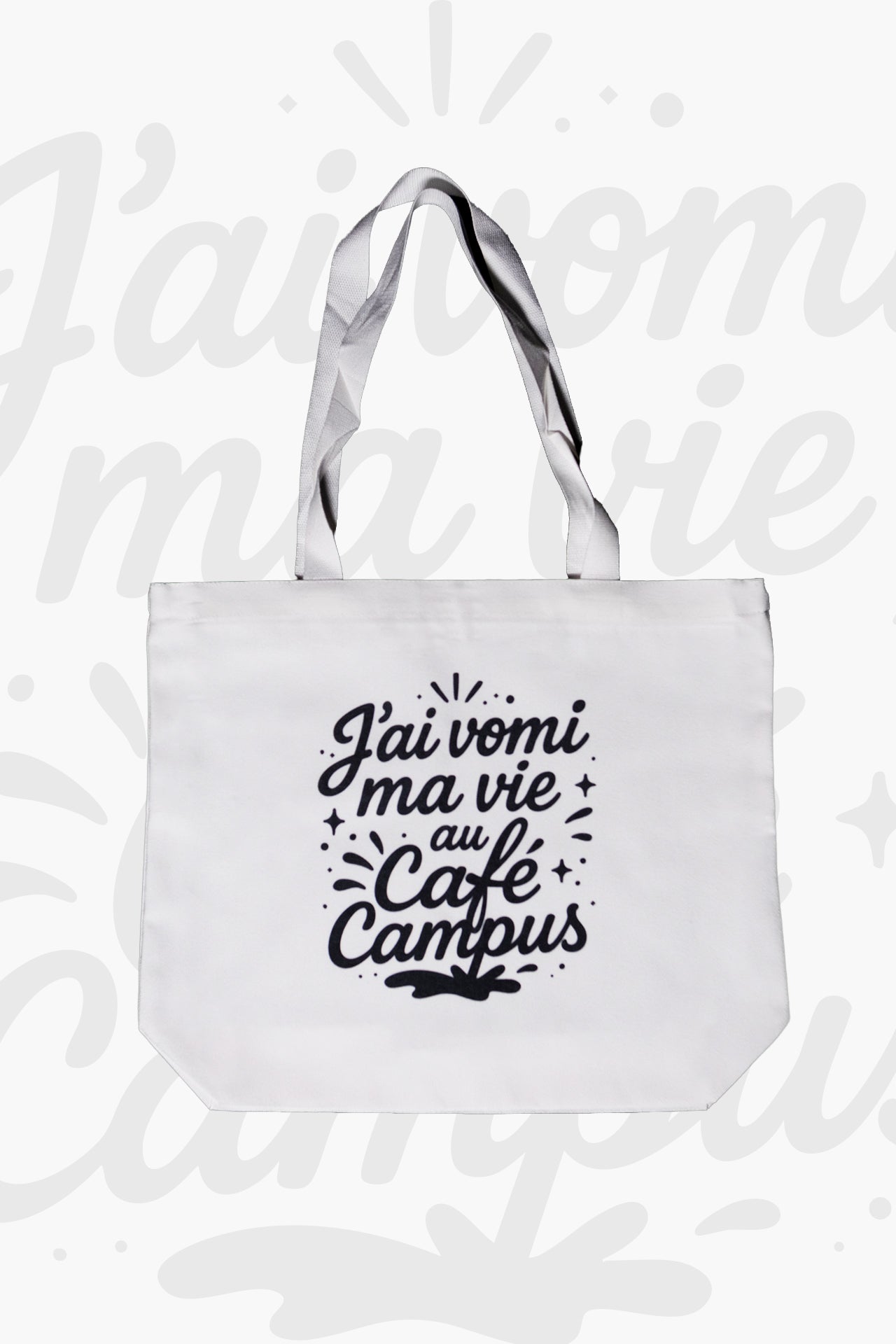 Tote bag J'ai vomi ma vie au Café Campus #2